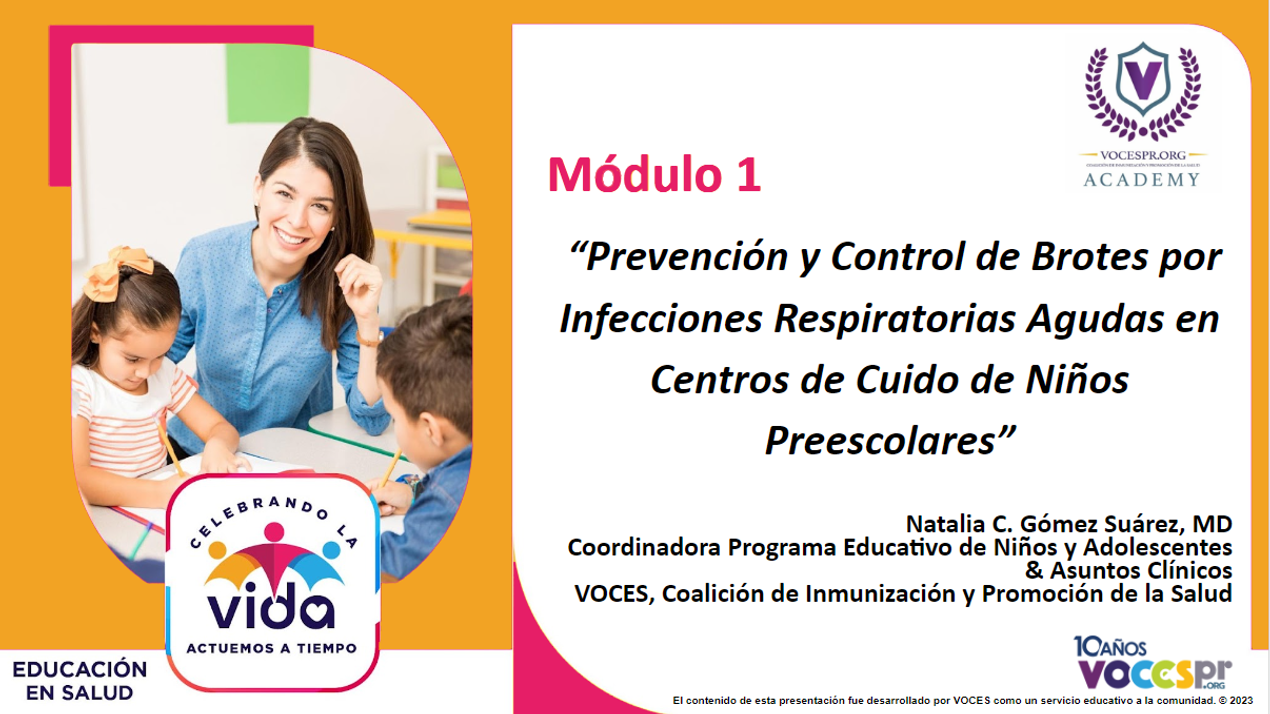 MODULO 1: Prevención y Control de Brotes por Infecciones Respiratorias en Centros de Cuido de Niños Preescolares